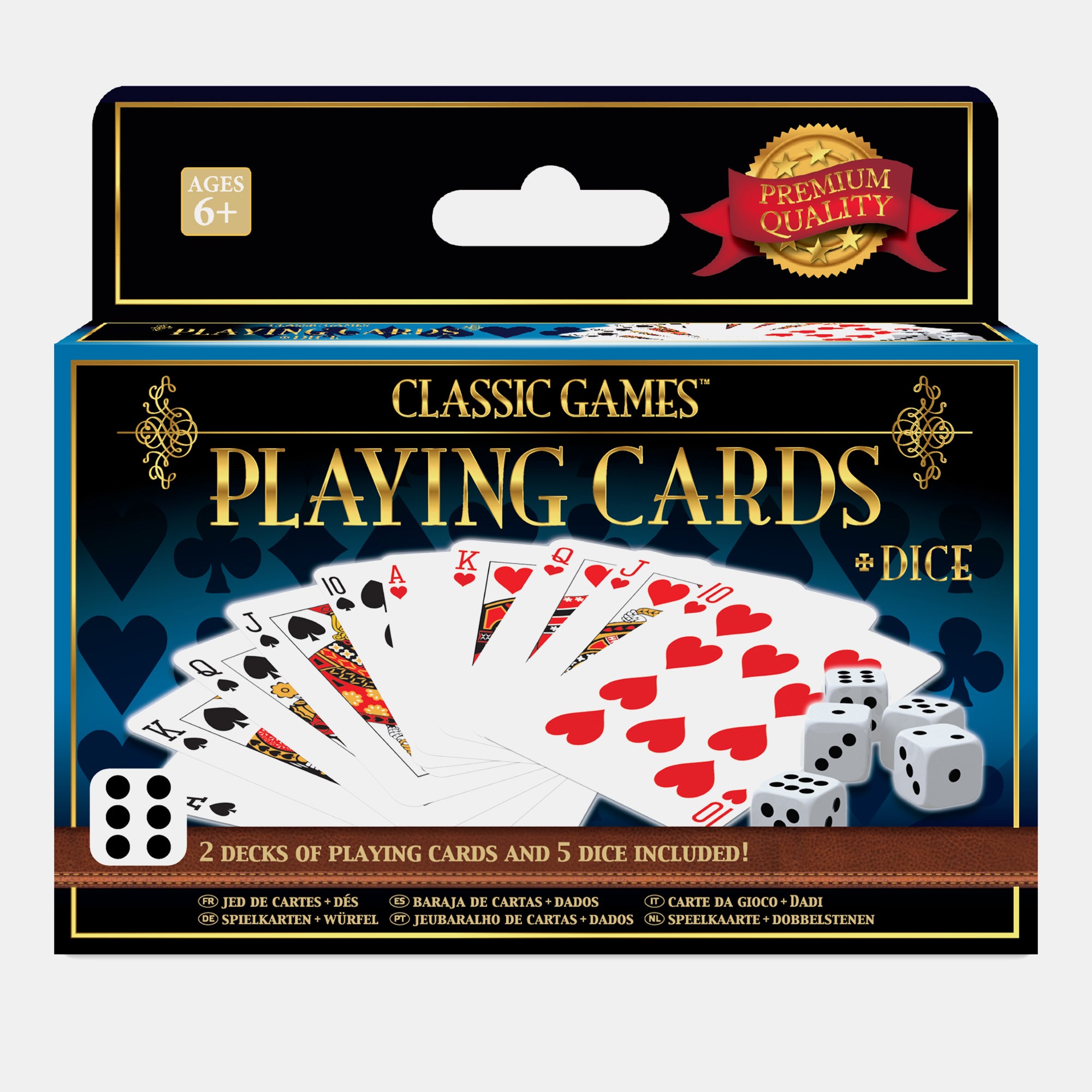 Classic Games 2 Decks Playing Cards & 5 Dice – BORDERS