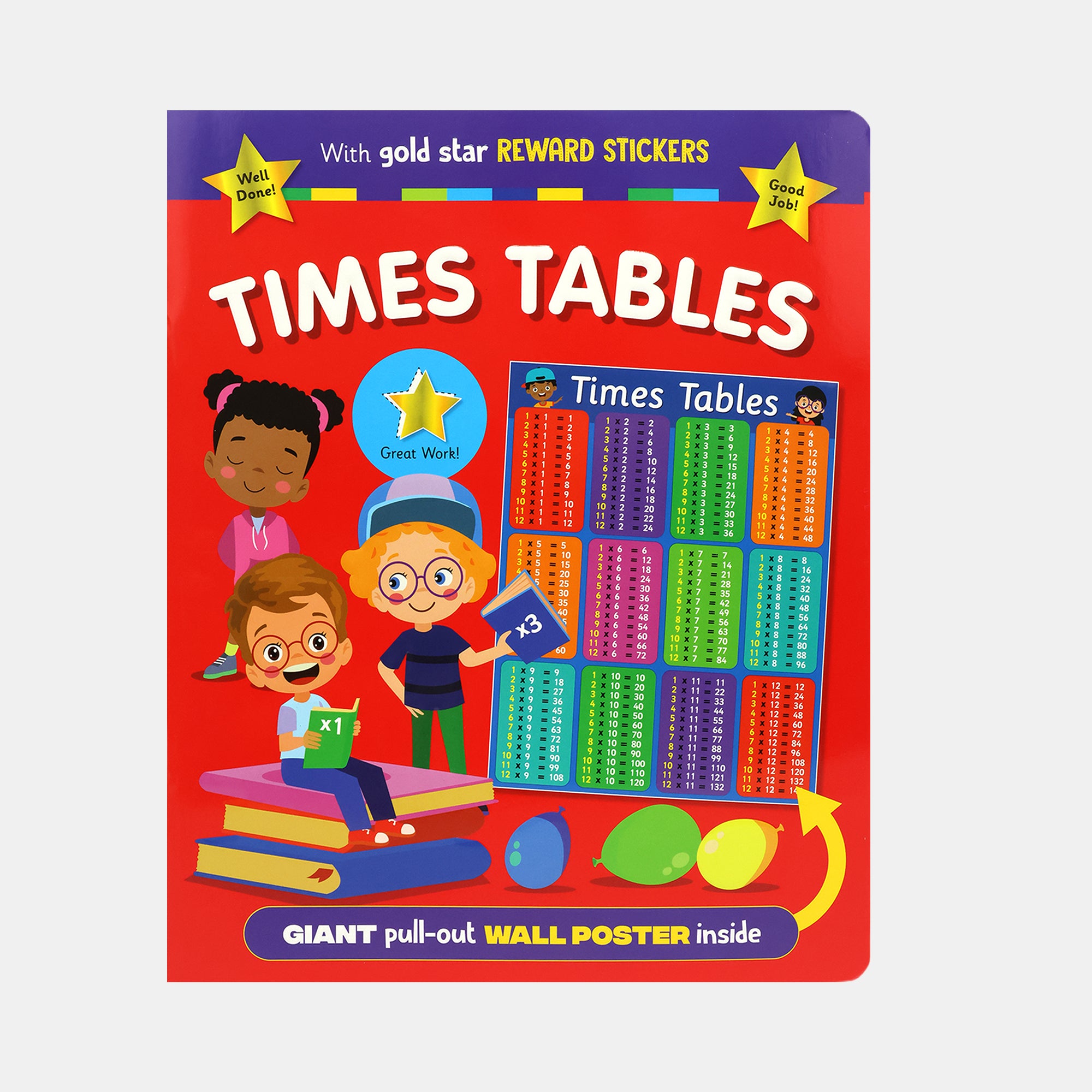 Times Table Poster Book (With Gold Star Reward Stickers) – BORDERS