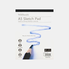 Whsmith A5 Sketch Pad â€“ Gum Bound (50 Sheets)