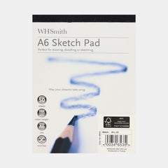 Whsmith A6 Sketch Pad Gum Bound (50 Sheets)