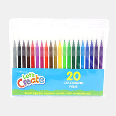 Whsmith Let'S Create Colouring Pens â€“ Assorted Colours (20 Pieces)