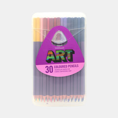 Whsmith Art Triangular Shaped Colouring Pencils â€“ Assorted Colours (30 Pieces)