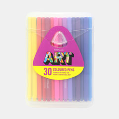 Whsmith Art Triangular Shaped Colouring Pens â€“ Assorted Colours (30 Pieces)