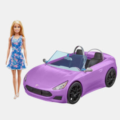 Barbie Glam Convertible Vehicle With Doll