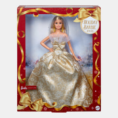 Barbie Signature Holiday Barbie 2025 Blonde Fashion Doll - Silver & Gold Gown