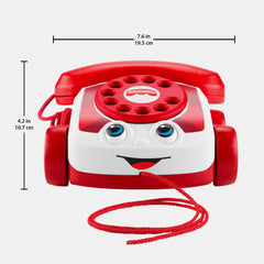 Fisher-Price Red Chatter Telephone Baby And Toddler Pull Along Toy (Mattel 80Th Anniversary Edition)