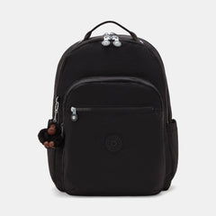 Kipling Seoul Lap Large Backpack With Laptop Compartment  True Black