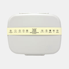Zade Stainless Steel 3‑Compartment Bento Lunch Box 800ml – Moon Beam