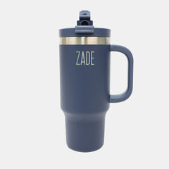 Zade Insulated Stainless Steel Tumbler 473Ml Reusable Travel Mug, Navy Blue