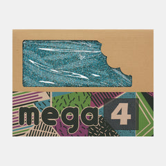 Munchbox Mega 4 Compartments Bento Style Lunchbox with Artwork Tray- Sparkle Blue