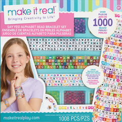 Make It Real Say Yes! Alphabet Bead Bracelet Set – 1,000+ Beads