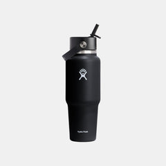 Hydro Flask Wide Mouth Insulated Travel Bottle with Flex Straw Cap 950 ml- Black