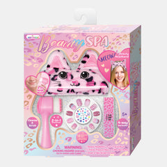 Hot Focus Beauty Spa Leopard Facial & Nail Set