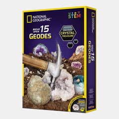 National Geographic Break Open 15 Premium Geodes Kit