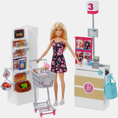 Barbie Supermarket Playset With Doll