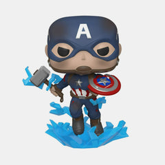 Funko Pop! Marvel: Avengers Endgame – Captain America With Broken Shield & Mjolnir