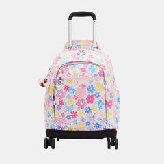 Kipling New Zea Large Wheeled Backpack with Laptop Compartment Flower Stamp