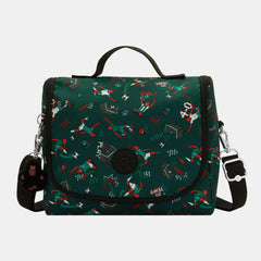 Kipling New Kichirou Large Lunch Bag with Trolley Sleeve Soccer Print