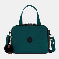 Kipling Miyo Large Lunch Bag with Trolley Sleeve Black Khaki Print