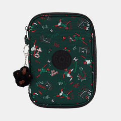 Kipling 100 Pens Large Pencil Case Soccer Print