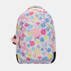 Kipling Class Room Large Backpack with Laptop Compartment Flower Stamp