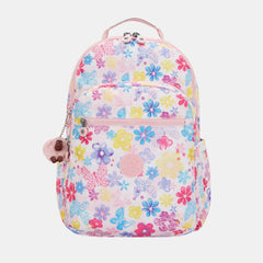Kipling Seoul Lap Large Backpack with Laptop Compartment  Flower Stamp