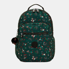 Kipling Seoul Lap Large Backpack with Laptop Compartment  Soccer Print