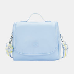 Kipling New Kichirou Large Lunch Bag with Trolley Sleeve Clear Sky Metallic