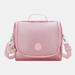 Kipling New Kichirou Large Lunch Bag with Trolley Sleeve Bronze Pink Metallic