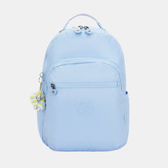 Kipling Seoul Lap Large Backpack with Laptop Compartment  Clear Sky Metallic