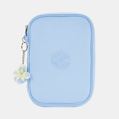 Kipling 100 Pens Large Pencil Case Clear Sky Metallic