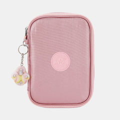 Kipling 100 Pens Large Pencil Case Bronze Pink Metallic