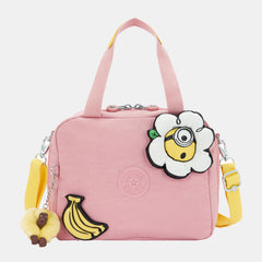 Kipling Miyo Large Lunch Bag with Trolley Sleeve Pink Daisy (Minions Edition)