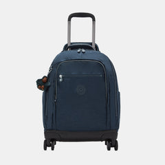 Kipling New Zea Large Wheeled Backpack with Laptop Compartment True Blue Tonal