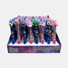 Shout Retractable Erasable Gel Pen (Assorted Design, Single Pen)