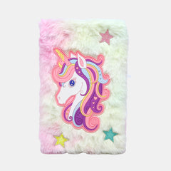 A5 Unicorn Multicolor Fluffy Notebook