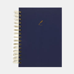 A5 Navy Peony Wiro Notebook