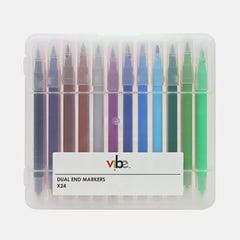Dual End Marker Pens (Set of 24)