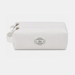 Vibe 3‑Zip Pencil Case White