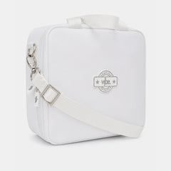 Vibe Insulated Lunch Bag With Trolley Sleeve & Removable Strap Mono White