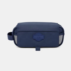 Vibe 2‑Zip Flip Pencil Case Mono Navy Blue