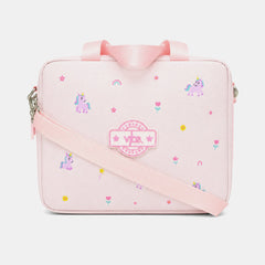 Vibe Unicorn Insulated Lunch Bag With Trolley Sleeve & Removable Strap Pink