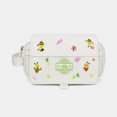 Vibe Bee & Butterfly 2‑Zip Flip Pencil Case