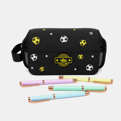 Vibe Soccer 2‑Zip Flip Pencil Case