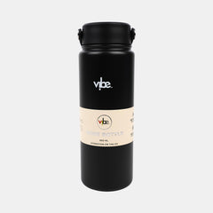 Vibe Wide Mouth Water Bottle 600Ml – Black