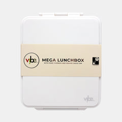 Vibe Mega Lunch Box With Food Thermos & Sauce Jar – White