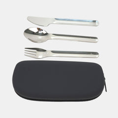 Vibe Cutlery Set With Silicone Pouch – Charcoal