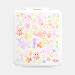 Vibe Aqua Sea Mega Lunch Box With Food Thermos & Sauce Jar – White