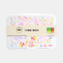 Vibe Box Aqua Sea 5?Compartment Bento Lunch Box –  White