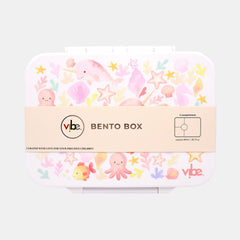 Vibe Aqua Sea Medium 4?Compartment Bento Lunch Box – White